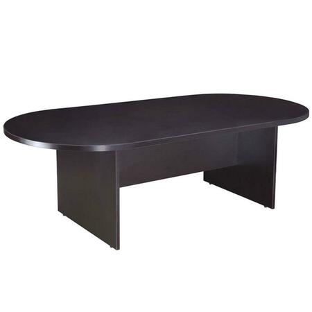 NORSTAR Race Track Conference Table, Mocha - 71 W X 35 D X 29.5 H In. N135-MOC